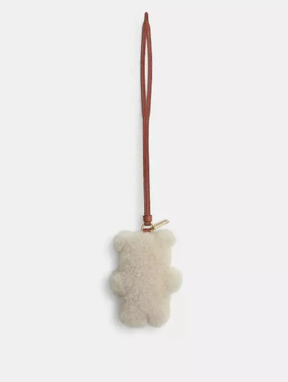 Coach Bear Puffy Bag Charm in Shearling
